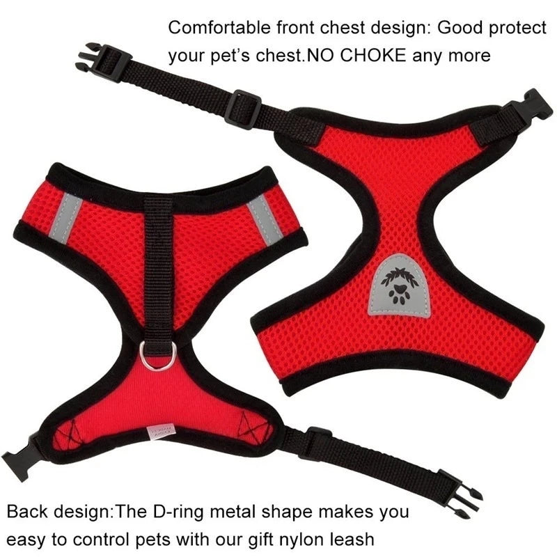 Mesh Breathable Harnesses Reflective sti for Small Dog Cat accessories