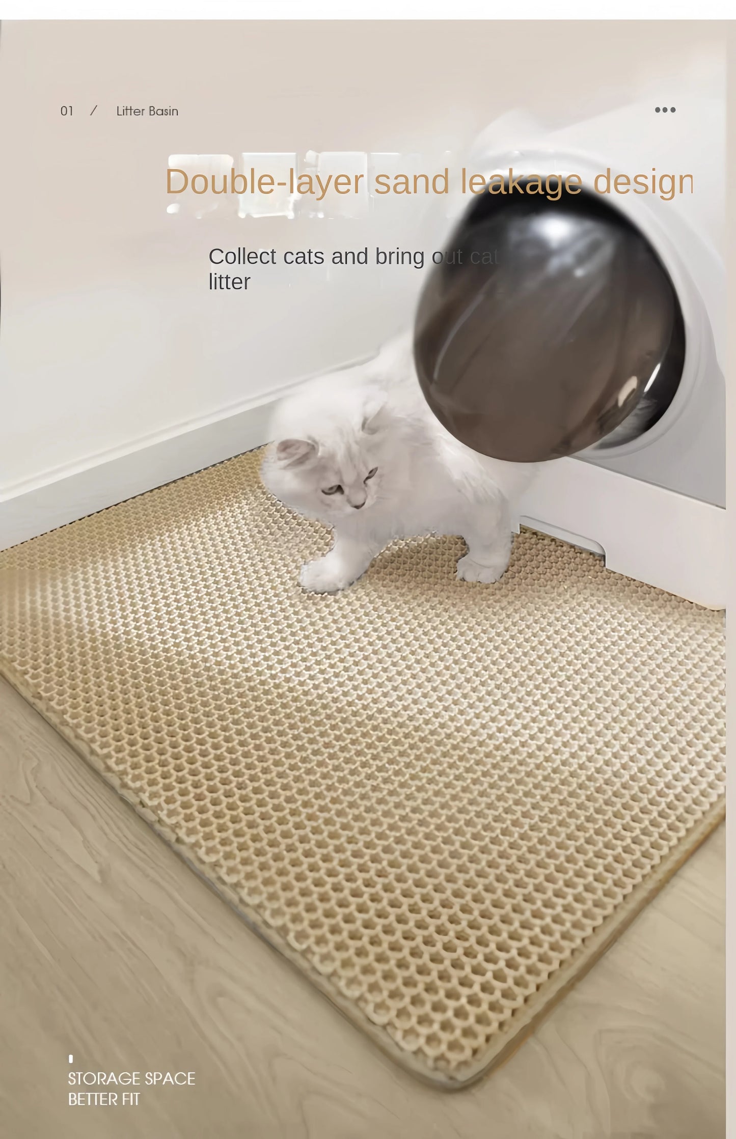 Cat Litter Mat Waterproof Double Layer