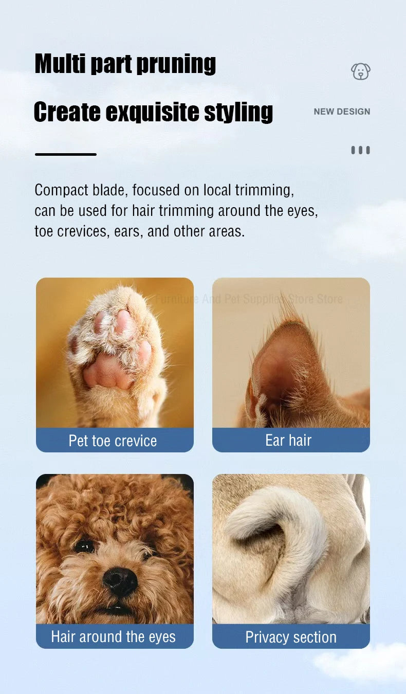Type C Dog Paw Trimmer with LED Light