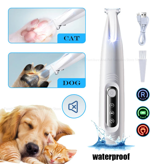 Type C Dog Paw Trimmer with LED Light