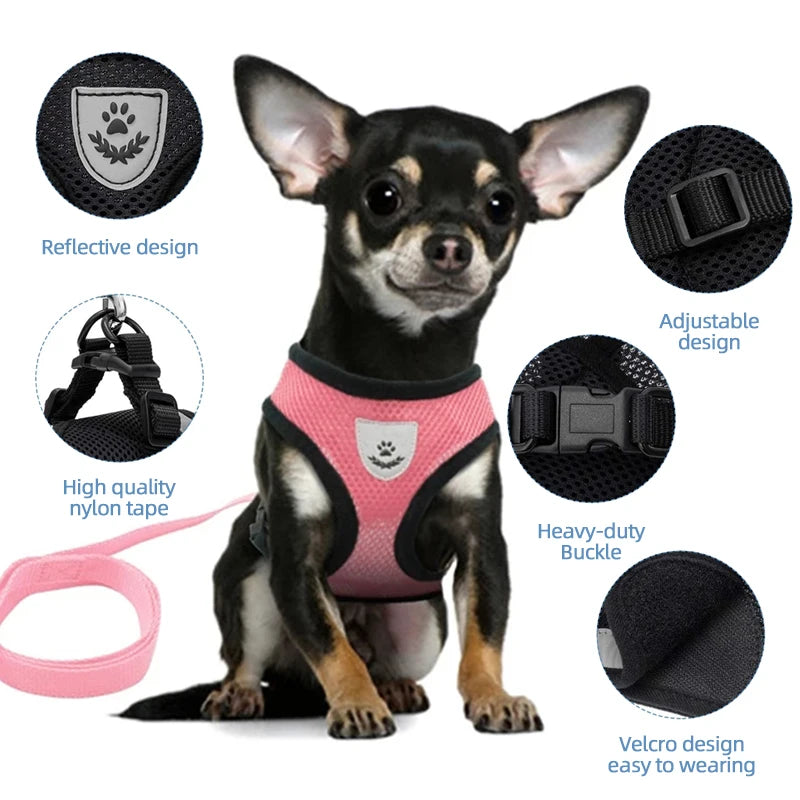 Mesh Breathable Harnesses Reflective sti for Small Dog Cat accessories