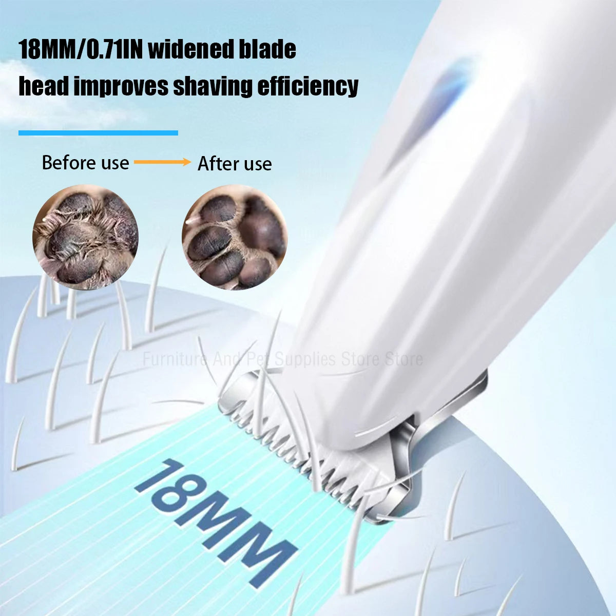 Type C Dog Paw Trimmer with LED Light