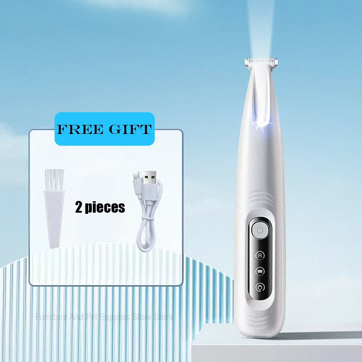 Type C Dog Paw Trimmer with LED Light